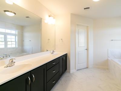 Churchill Owner's Bath with Optional Soaking Tub. 4,101sf New Home in Center Valley, PA