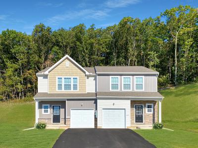Towns at Woods Edge Exterior. 1,495sf New Home in Drums, PA
