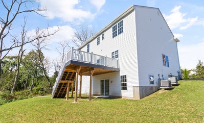 Morgan Exterior with Optional Trex Deck. Morgan New Home in Schnecksville, PA