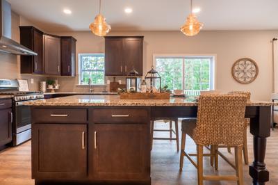 Madison Kitchen with Optional Extended Island. 2,392sf New Home in Easton, PA