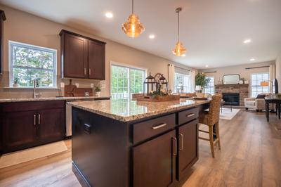 Madison Kitchen with Extended Island. New Home in Drums, PA