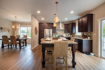 Madison Kitchen with Optional Extended Island. 2,392sf New Home in Coopersburg, PA