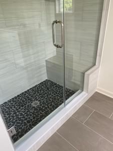 4' x 6' Shower with Tiled Floor.