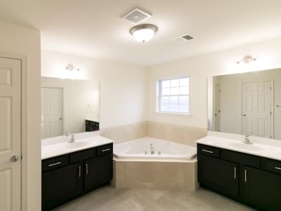 Breckenridge Owner's Bath. 4br New Home in Mountain Top, PA