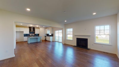 Folino Great Room with OptFolino Great Room with Optional Fireplaceional Gas Fireplace. White Haven, PA New Home