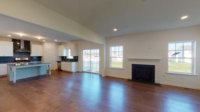 Folino Great Room with Optional Fireplace. Folino New Home in Drums, PA