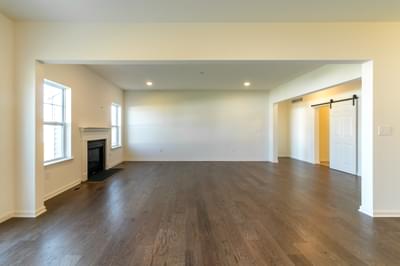 Folino Great Room with Optional Gas Fireplace. 2,134sf New Home in White Haven, PA