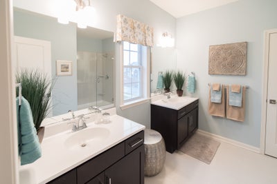 Meridian Owner's Bath. Meridian New Home in Center Valley, PA