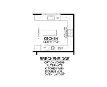 Optional Alternate Kitchen with Double Wall Ovens. Breckenridge Grande New Home in Tatamy, PA
