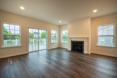 Franklyn Great Room (Optional Fireplace). 2,486sf New Home in Drums, PA
