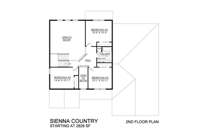 Sienna Base - 2nd Floor. 2,828sf New Home in Drums, PA