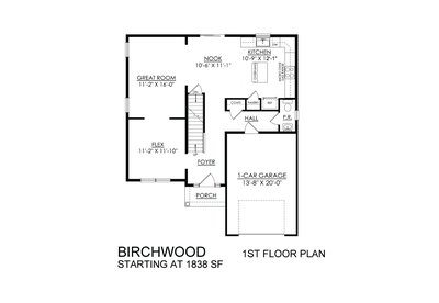 Birchwood Base - 1st Floor. New Home in Drums, PA