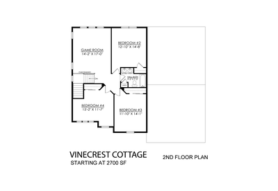 Cottage Base - 2nd Floor. Vinecrest New Home in Bushkill Township, PA