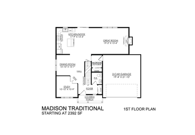 Madison Traditional Base - Sand Springs - 1st Floor. 4br New Home in Drums, PA