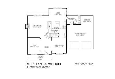 Farmhouse Base - 1st Floor. New Home in Easton, PA