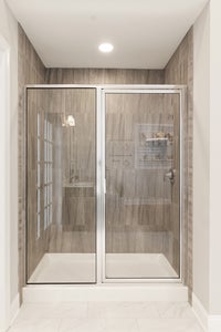 3' x 5' Tiled Shower with Fiberglass Base.