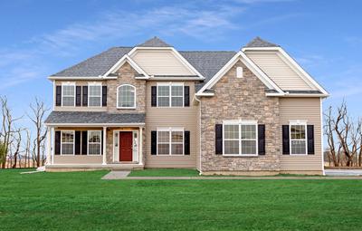 Churchill Traditional Exterior with Side Entry Garage. 3,060sf New Home in Easton, PA