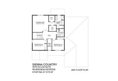 Sienna Base with In-Law Suite - 2nd Floor. 2,828sf New Home in Easton, PA