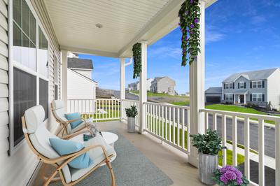 Whitehall Covered Front Porch. 3br New Home in Schnecksville, PA