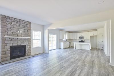 Folino Great Room with Optional Fireplace. 2,134sf New Home in White Haven, PA
