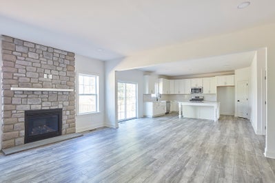 Folino Great Room with Optional Fireplace. 2,134sf New Home in Drums, PA
