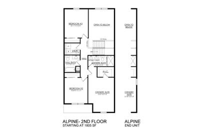 Alpine Base - 2nd Floor. 1,830sf New Home in Easton, PA