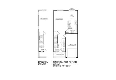 Dakota Base - 1st Floor. Dakota New Home in Easton, PA