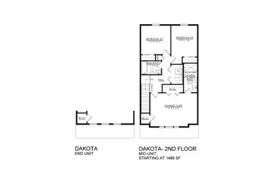 Dakota Base - 2nd Floor. Easton, PA New Home