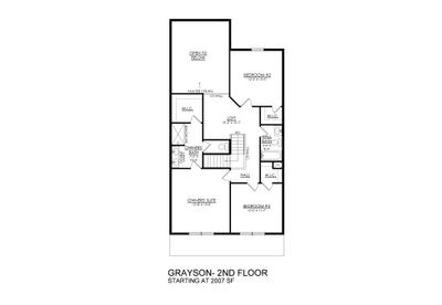 Grayson Base - 2nd Floor. 2,033sf New Home in Easton, PA