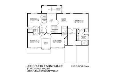 Farmhouse Base - Estates at Saucon Valley - 2nd Floor. Jereford New Home in Center Valley, PA