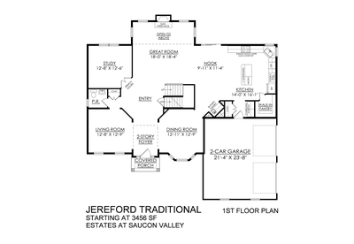 Traditional Base - Estates at Saucon Valley - 1st Floor. 4br New Home in Center Valley, PA