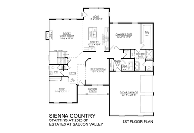 Sienna Base - Estates at Saucon Valley - 1st Floor. New Home in Center Valley, PA