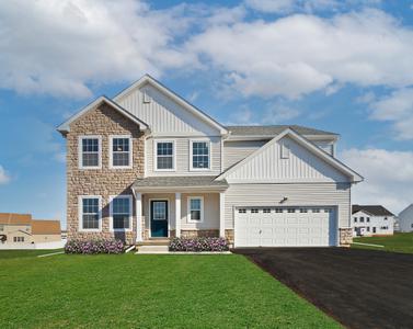 Morgan Country Exterior. 2,648sf New Home in Tatamy, PA