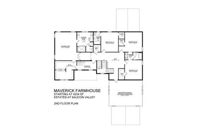 Farmhouse Base - Estates at Saucon Valley - 2nd Floor. Maverick New Home in Center Valley, PA