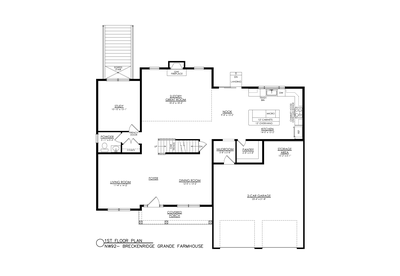 NW-92 1st Floor Plan. New Home in Easton, PA