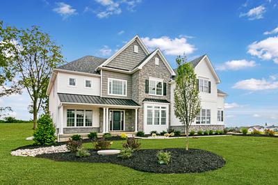 Preakness Farmhouse Exterior. 3,720sf New Home in Center Valley, PA