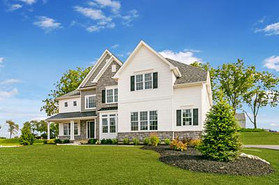 Preakness Farmhouse Exterior. Preakness New Home in Center Valley, PA