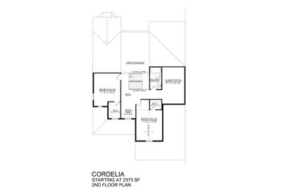 Cordelia Twins - 2nd Floor Plan. Cordelia Twins New Home in Easton, PA