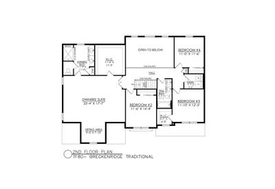 TF-80 2nd Floor Plan. New Home in Tatamy, PA