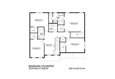 TF-76 2nd Floor Plan. New Home in Tatamy, PA