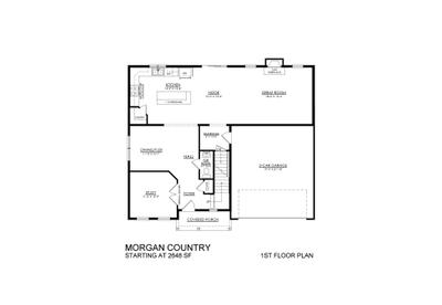 TF-76 1st Floor Plan. 4br New Home in Tatamy, PA