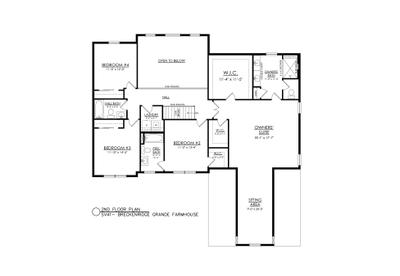 SV-41 2nd Floor Plan. 3,269sf New Home in Center Valley, PA