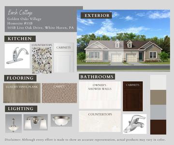 GO-55B Color Selections. 1,200sf New Home in White Haven, PA