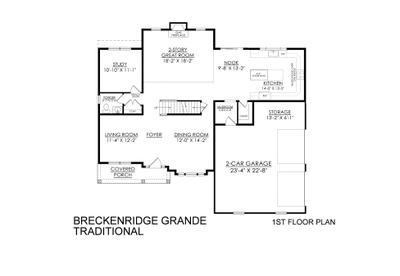 TF-8 1st Floor Plan. New Home in Tatamy, PA