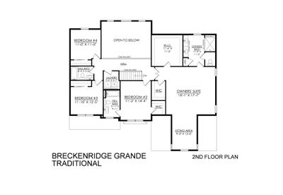 TF-8 2nd Floor Plan. 4br New Home in Tatamy, PA