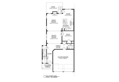 RV-62 1st Floor Plan. 2,380sf New Home in Easton, PA
