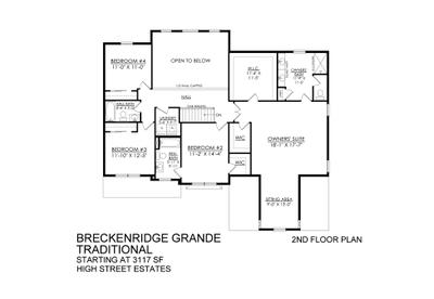 Breckenridge Grande Traditional Base - High Street Estates - 2nd Floor. Breckenridge Grande New Home in Bushkill Township, PA