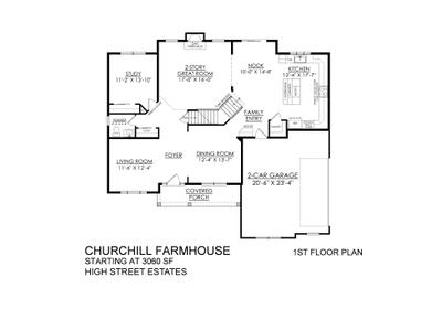 Farmhouse Base - High Street Estates - 1st Floor. 4br New Home in Bushkill Township, PA