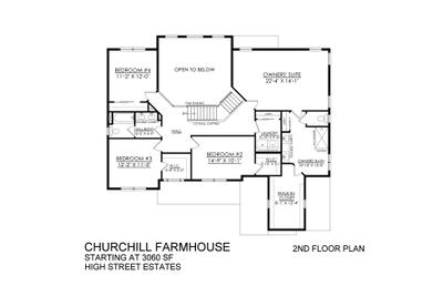 Farmhouse Base - High Street Estates - 2nd Floor. 3,060sf New Home in Bushkill Township, PA