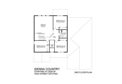 Sienna Base - High Street Estates - 2nd Floor. 4br New Home in Bushkill Township, PA